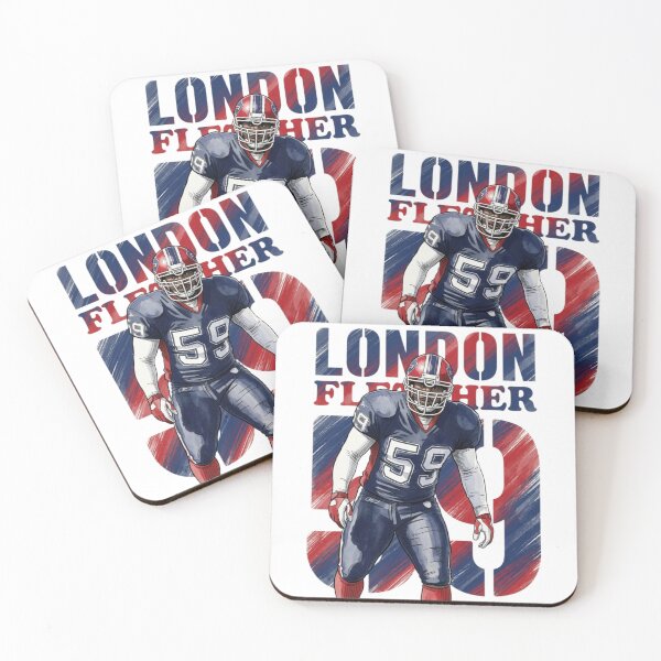 Item preview, ​London Fletcher 59 Retro Buffalo Football Illustration Art designed and sold by Thogan0416.