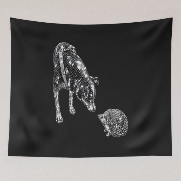 Item preview, Curious Dog Meets Hedgehog designed and sold by CalineczkaArt.