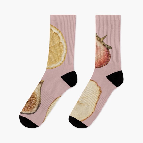 Item preview, Dried Fruit Slice Lemon Strawberry Fig Apple Dark designed and sold by bosamji.