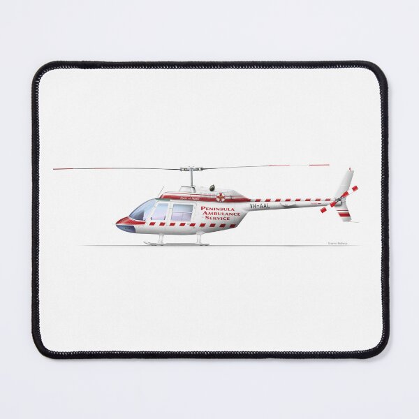 Item preview, BELL 206A VH-AAL PAS 1980 designed and sold by Grubby Fingers Aircraft Illustration.