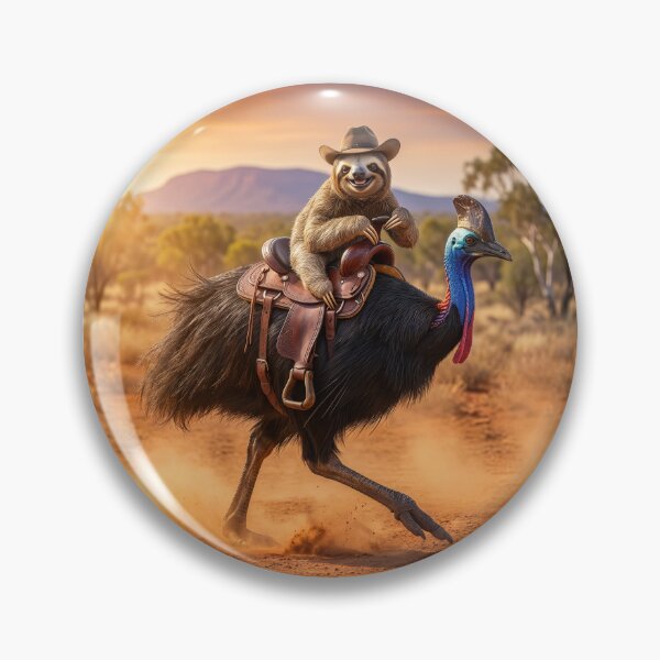 Item preview, Sloth Rides a Cassowary designed and sold by Tridentulus.
