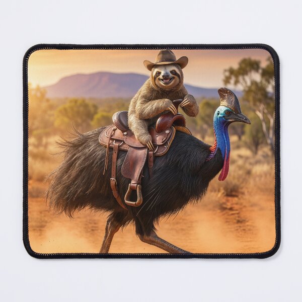 Item preview, Sloth Rides a Cassowary designed and sold by Tridentulus.