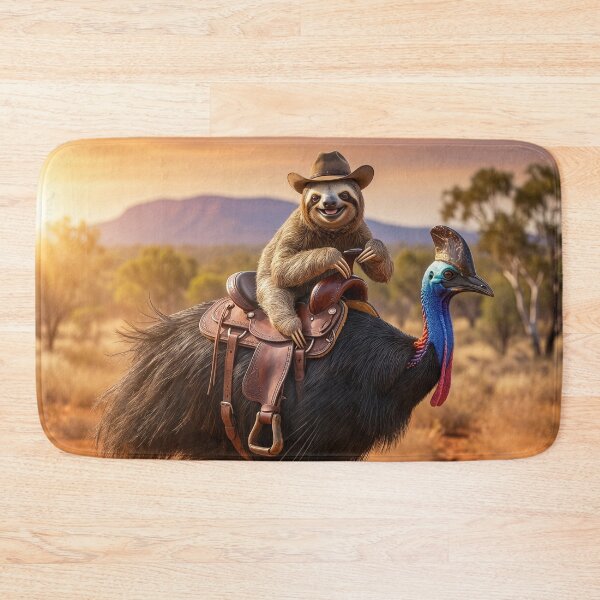 Item preview, Sloth Rides a Cassowary designed and sold by Tridentulus.