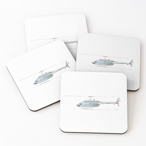 Item preview, BELL 206A JETRANGER VH-AHQ ROTOR WORK 1970  designed and sold by Grubby Fingers Aircraft Illustration.