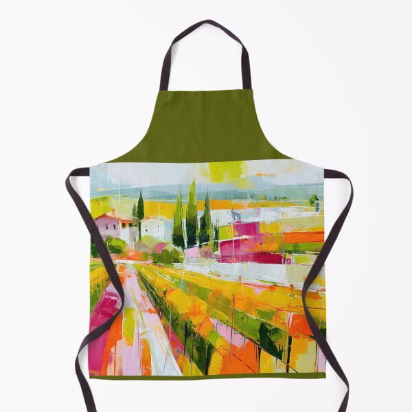 Item preview, Tuscan Dreams in Bold Brushstrokes - Cypress Trees Rolling Fields and Vibrant Mediterranean Light designed and sold by OlfactoART Studio.