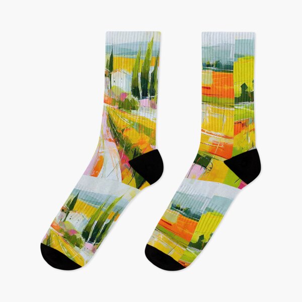 Item preview, Tuscan Dreams in Bold Brushstrokes - Cypress Trees Rolling Fields and Vibrant Mediterranean Light designed and sold by OlfactoART Studio.