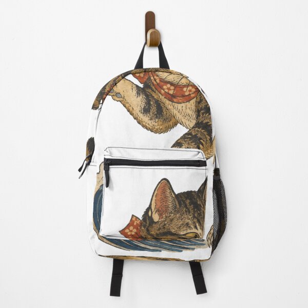 Item preview, Playful Tabby Cat Ukiyo-e Japanese Woodblock Print - Vintage Cat Art designed and sold by WabiSabiArts.