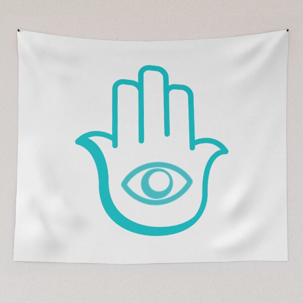 Item preview, Hamsa Hand Evil Eye Protection | Jewish Spiritual Symbol | Light Blue  designed and sold by That-Jewy-Shop.