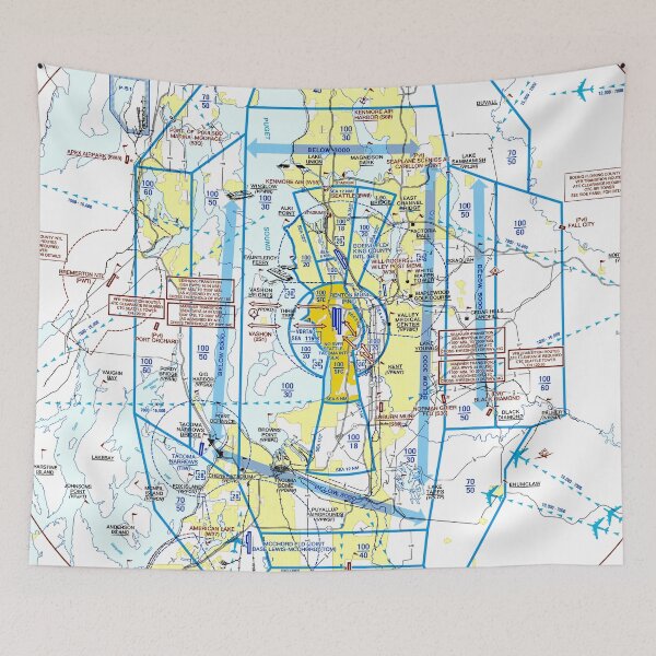 Item preview, Seattle-Tacoma International Airport Flyway Planning Chart designed and sold by LAPilotGirl.
