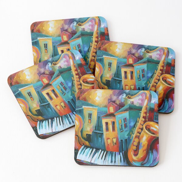 Item preview, Jazz Nights in New Orleans - Saxophone Rhythm Colorful Streets and the Soul of Live Music designed and sold by OlfactoART Studio.
