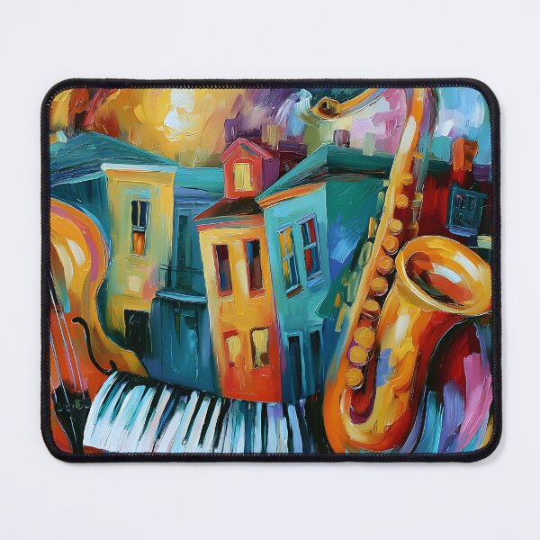 Item preview, Jazz Nights in New Orleans - Saxophone Rhythm Colorful Streets and the Soul of Live Music designed and sold by OlfactoART Studio.