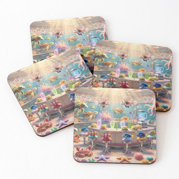 Item preview, 50ies Retro Diner in the Coral Reefs designed and sold by LisaMise.