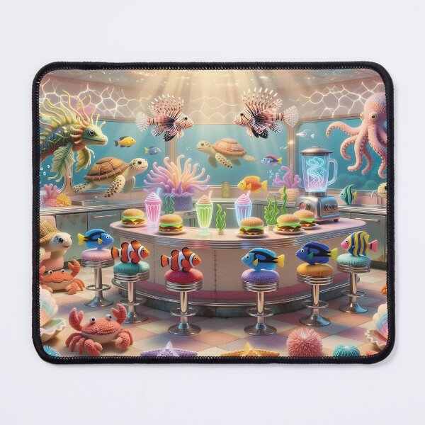 Item preview, 50ies Retro Diner in the Coral Reefs designed and sold by LisaMise.