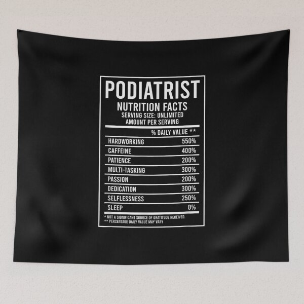 Item preview, Podiatrist Nutrition Facts Podiatry designed and sold by goombi-creative.