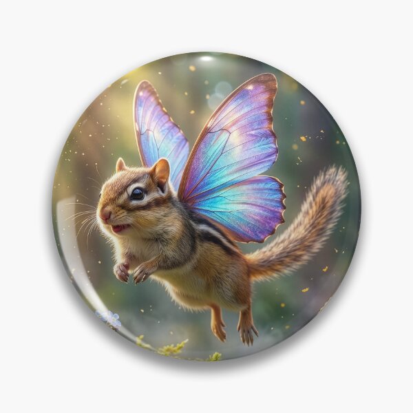 Item preview, Chipmunk Fairy Flies Between Amanita Mushrooms designed and sold by Tridentulus.