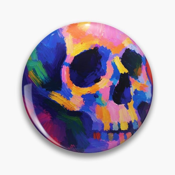 Item preview, Neon Abstract Skull Painting Wall Art Print designed and sold by RamyGallery.