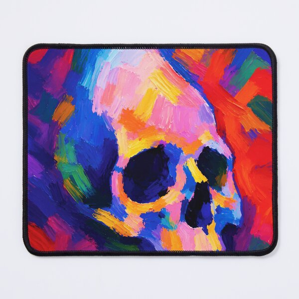 Item preview, Neon Abstract Skull Painting Wall Art Print designed and sold by RamyGallery.