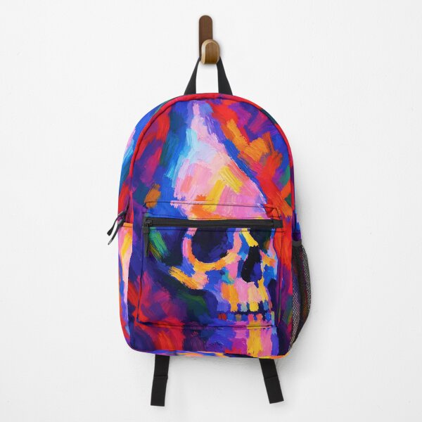 Item preview, Neon Abstract Skull Painting Wall Art Print designed and sold by RamyGallery.