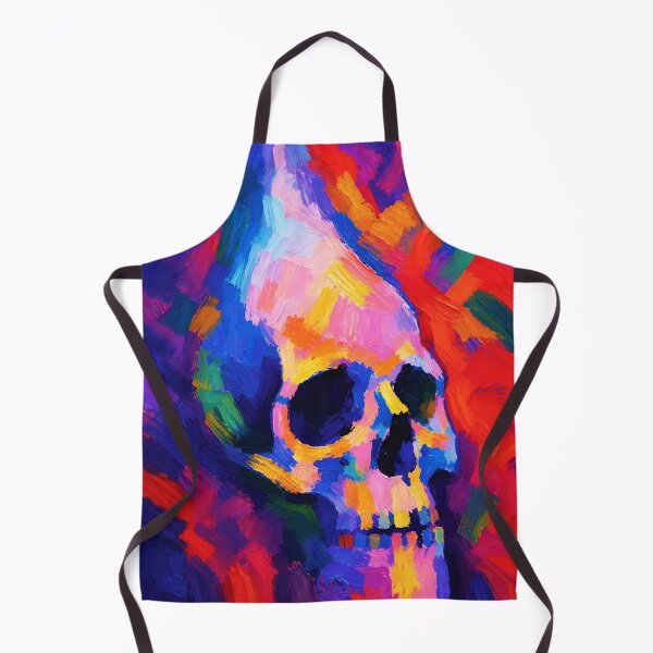 Item preview, Neon Abstract Skull Painting Wall Art Print designed and sold by RamyGallery.