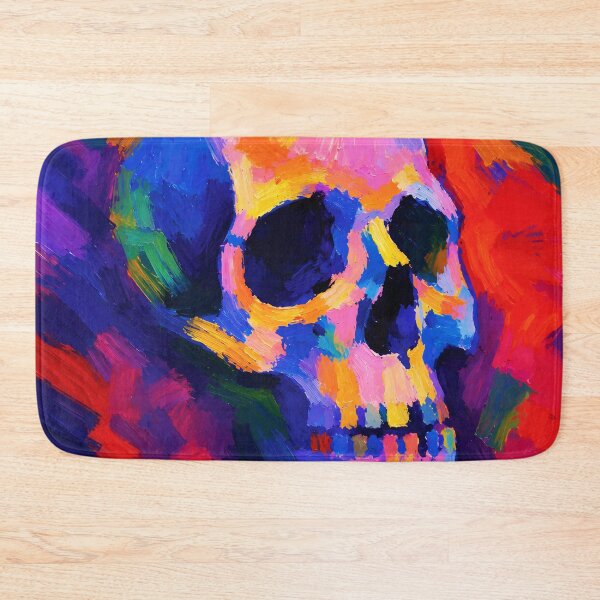 Item preview, Neon Abstract Skull Painting Wall Art Print designed and sold by RamyGallery.