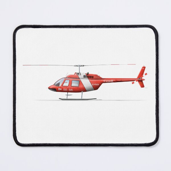 Item preview, BELL 206B JETRANGER CANADA COAST GUARD C-FDOI RCCG  designed and sold by Grubby Fingers Aircraft Illustration.