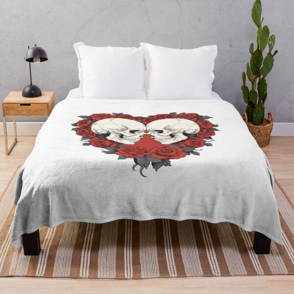 Item preview, Gothic Skull Heart With Red Roses Dark Romantic Tattoo Aesthetic designed and sold by suthee navakul.