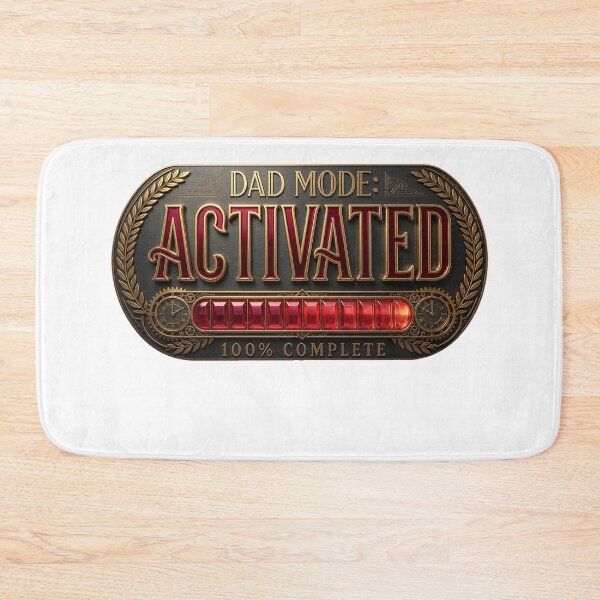 Item preview, Dad Mode Activated Funny Loading Bar Typography Tee designed and sold by Cool-M-Apparel.
