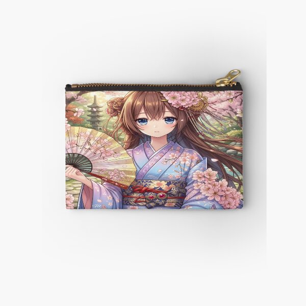 Item preview, Sakura Dream Anime Girl Japanese Aesthetic Laptop Sleeve designed and sold by CozyHavenStudio.