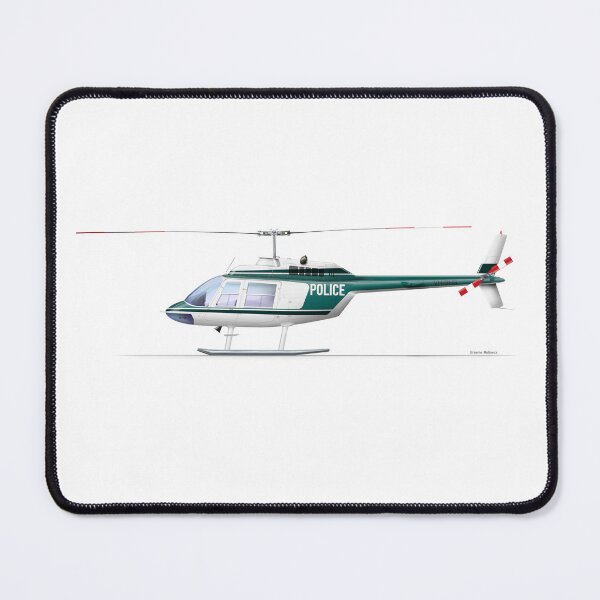 Item preview, BELL 206B JETRANGER VH-BHS VICTORIA POLICE 1986 designed and sold by Grubby Fingers Aircraft Illustration.