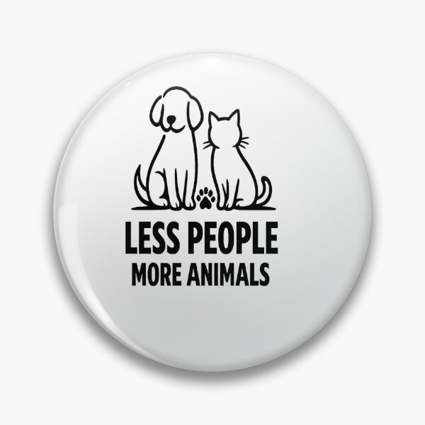 Item preview, Less People More Animals | Dog and Cat Lover Minimalist Design designed and sold by Lovestickerco.