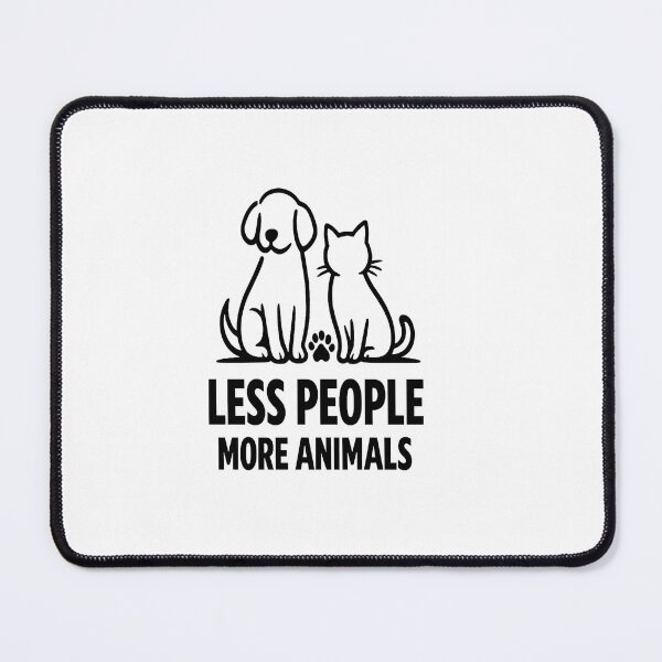 Item preview, Less People More Animals | Dog and Cat Lover Minimalist Design designed and sold by Lovestickerco.