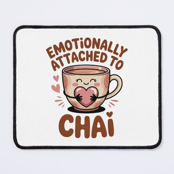 Item preview, Emotionally Attached to Chai – Cute Chai Tea Lover Design designed and sold by Cool-cat-art.