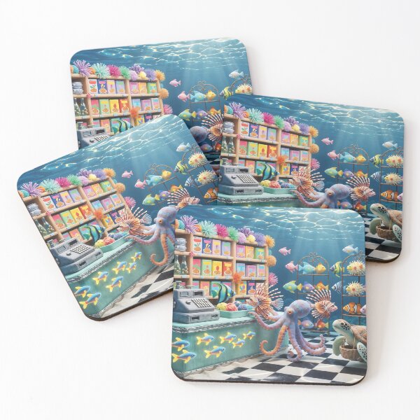 Item preview, 50ies Retro Grocery Store in the Coral Reefs designed and sold by LisaMise.