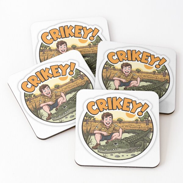 Item preview, Crikey - Funny Australian Wildlife Sticker Crocodile Gift designed and sold by DustGoldStudio.