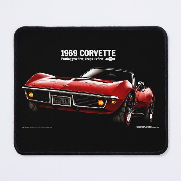 Item preview, 1969 Chevrolet Corvette Stingray – Red C3 Corvette Retro Ad Art designed and sold by Stinky Lincy's Apparel Company.