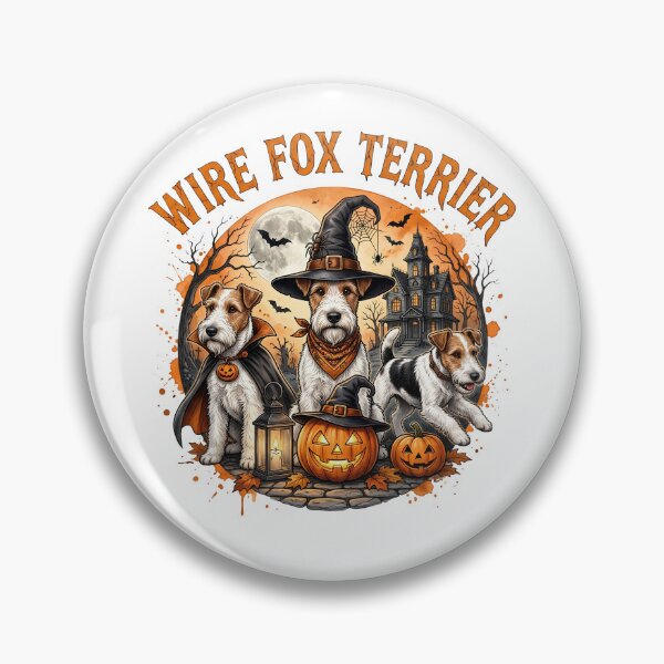 Item preview, Halloween Wire Fox Terrier Witch Dog. designed and sold by HorrorInkStudio.
