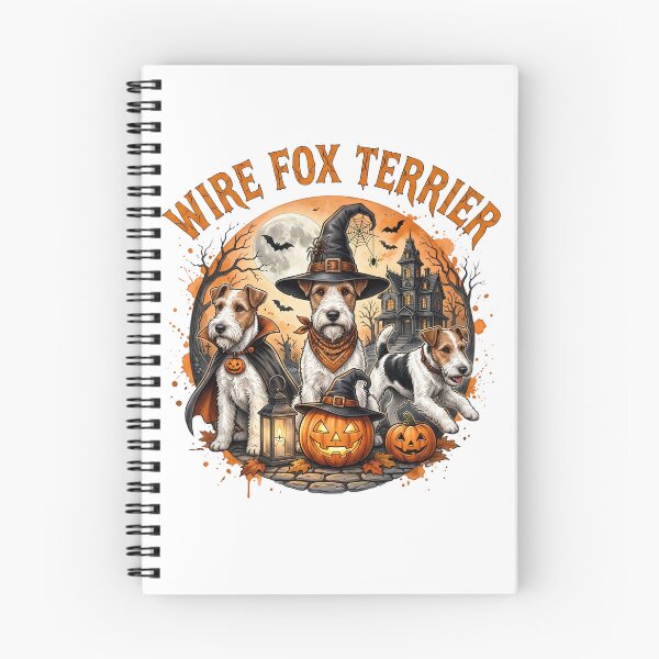 Item preview, Halloween Wire Fox Terrier Witch Dog. designed and sold by HorrorInkStudio.