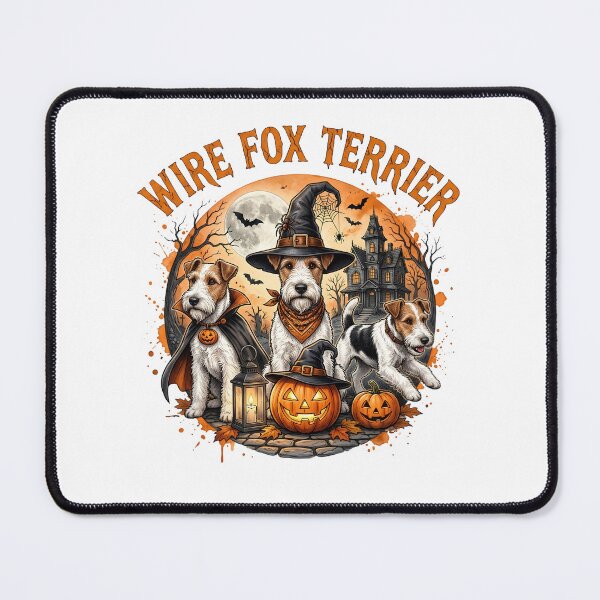 Item preview, Halloween Wire Fox Terrier Witch Dog. designed and sold by HorrorInkStudio.