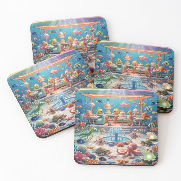 Item preview, 50ies Retro Coffee Shop in the Coral Reefs designed and sold by LisaMise.