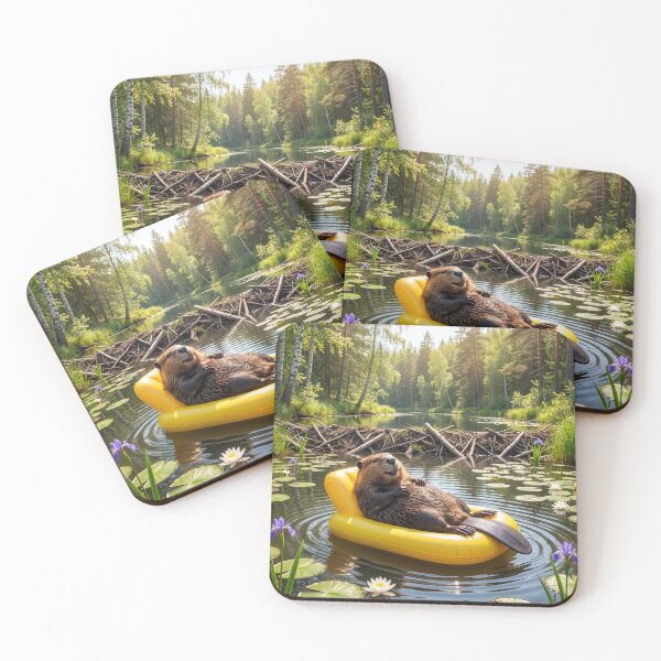 Item preview, Beaver Relaxes After Finishing Dam designed and sold by Tridentulus.