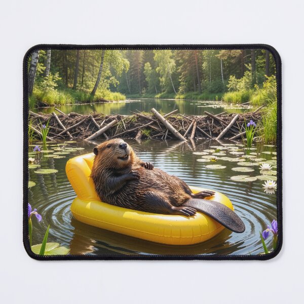 Item preview, Beaver Relaxes After Finishing Dam designed and sold by Tridentulus.