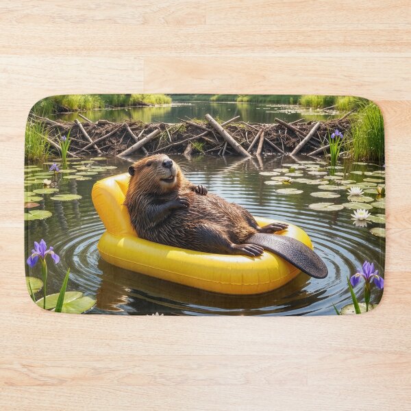 Item preview, Beaver Relaxes After Finishing Dam designed and sold by Tridentulus.