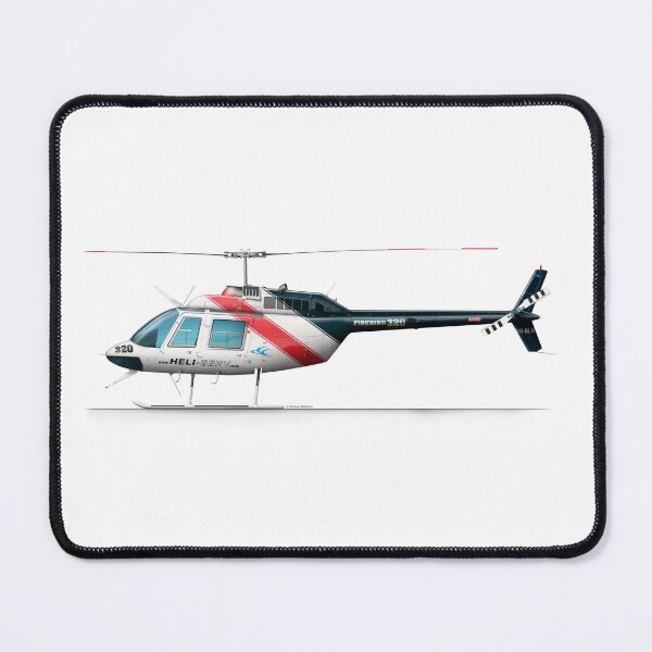 Item preview, BELL 206B JETRANGER VH-BLN HELI-SERV designed and sold by Grubby Fingers Aircraft Illustration.