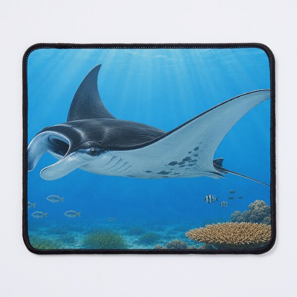 Item preview, Graceful Manta Over Coral Reef designed and sold by Pixel Junkies Studio.