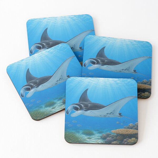 Item preview, Graceful Manta Over Coral Reef designed and sold by Pixel Junkies Studio.
