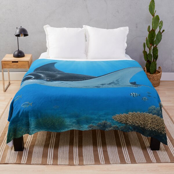 Item preview, Graceful Manta Over Coral Reef designed and sold by Pixel Junkies Studio.