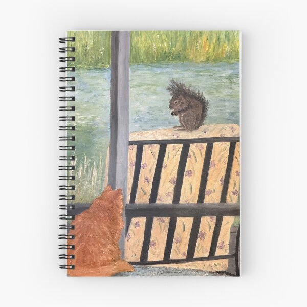 Item preview, Cat and Squirrel. A friendly animal encounter. designed and sold by KarenZuk.
