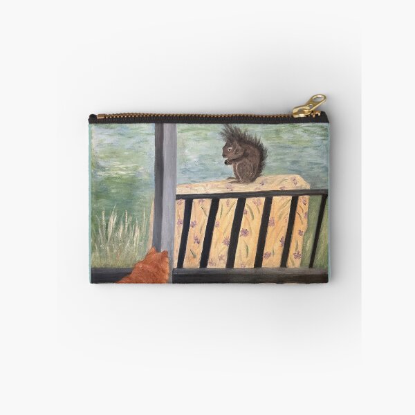 Item preview, Cat and Squirrel. A friendly animal encounter. designed and sold by KarenZuk.