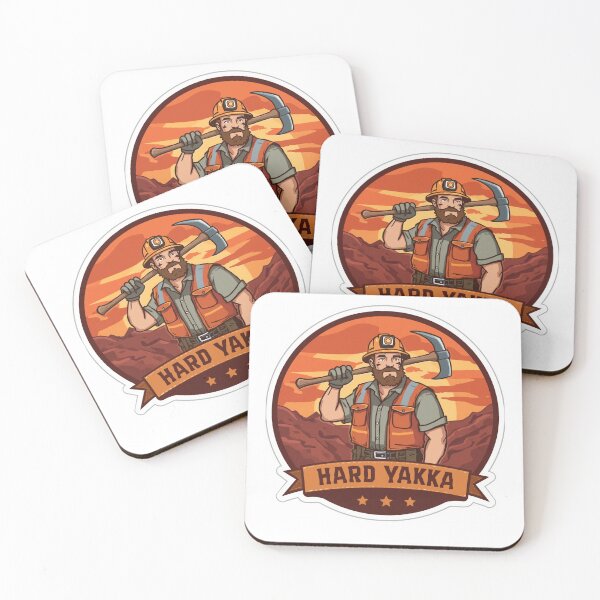 Item preview, Hard Yakka - Funny Australian Miner Blue Collar Worker Gift Sticker designed and sold by DustGoldStudio.