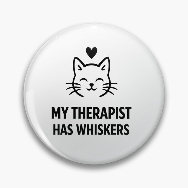 Item preview, My Therapist Has Whiskers | Funny Cat Lover Minimalist Design designed and sold by Lovestickerco.